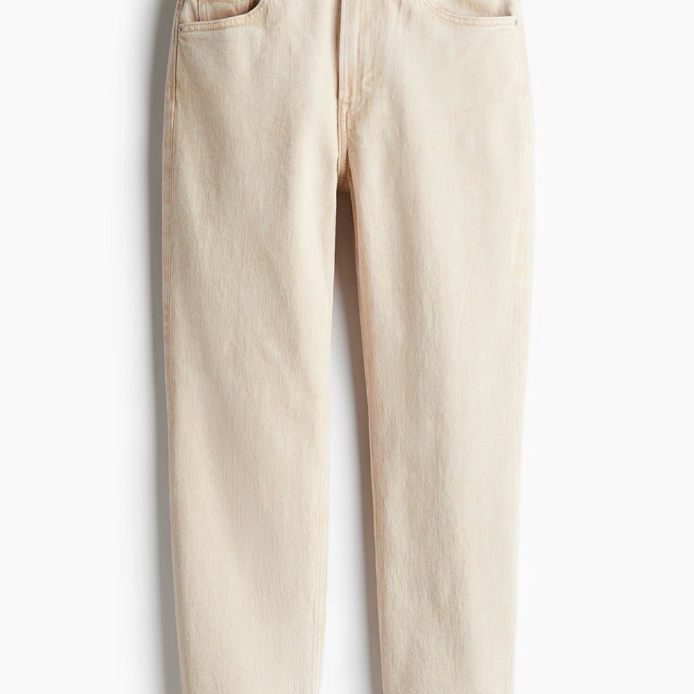 H&M Beige Denim Pants Slim straight
Regular fit
High waist
Ankle